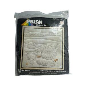 Vintage Prism Design Candlewicking Embroidery The Sea Shells CR50 Roger W Rein..